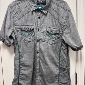 Black Gray Men's Shirt